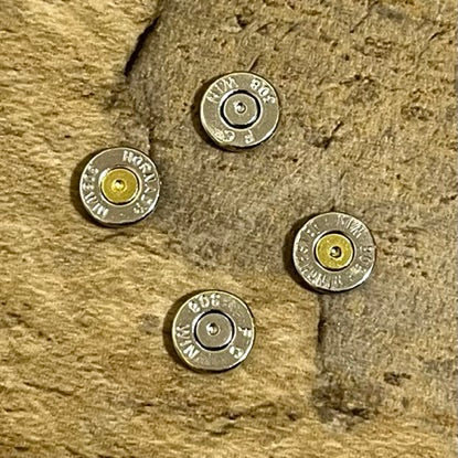 Nickel 308 WIN Thin Cut Bullet Slices Polished Qty 15 | FREE SHIPPING
