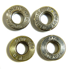 Load image into Gallery viewer, Deprimed Nickel 380 Auto Bullet Slices Polished
