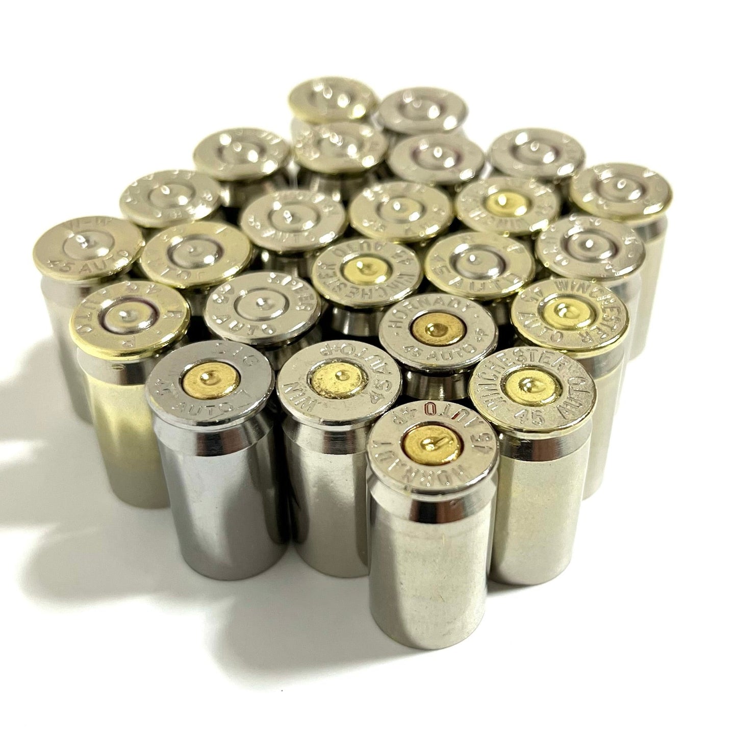 45 ACP Nickel Empty Shells Spent Bullet Casings