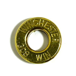 Winchester Brand 308 Brass Bullet Slices Polished Deprimed | Qty 15 | FREE SHIPPING
