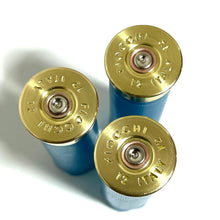 Load image into Gallery viewer, Blank Light Blue Shotgun Shells 12 Gauge Blank No Markings on Hulls DIY Boutonniere Ammo Crafts 8 Pcs
