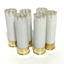 Load image into Gallery viewer, White Blank Empty Shotgun Shells 12 Gauge No Markings On Hulls Used Casings DIY Boutonniere Wedding Crafts | 12 Pcs | FREE SHIPPING
