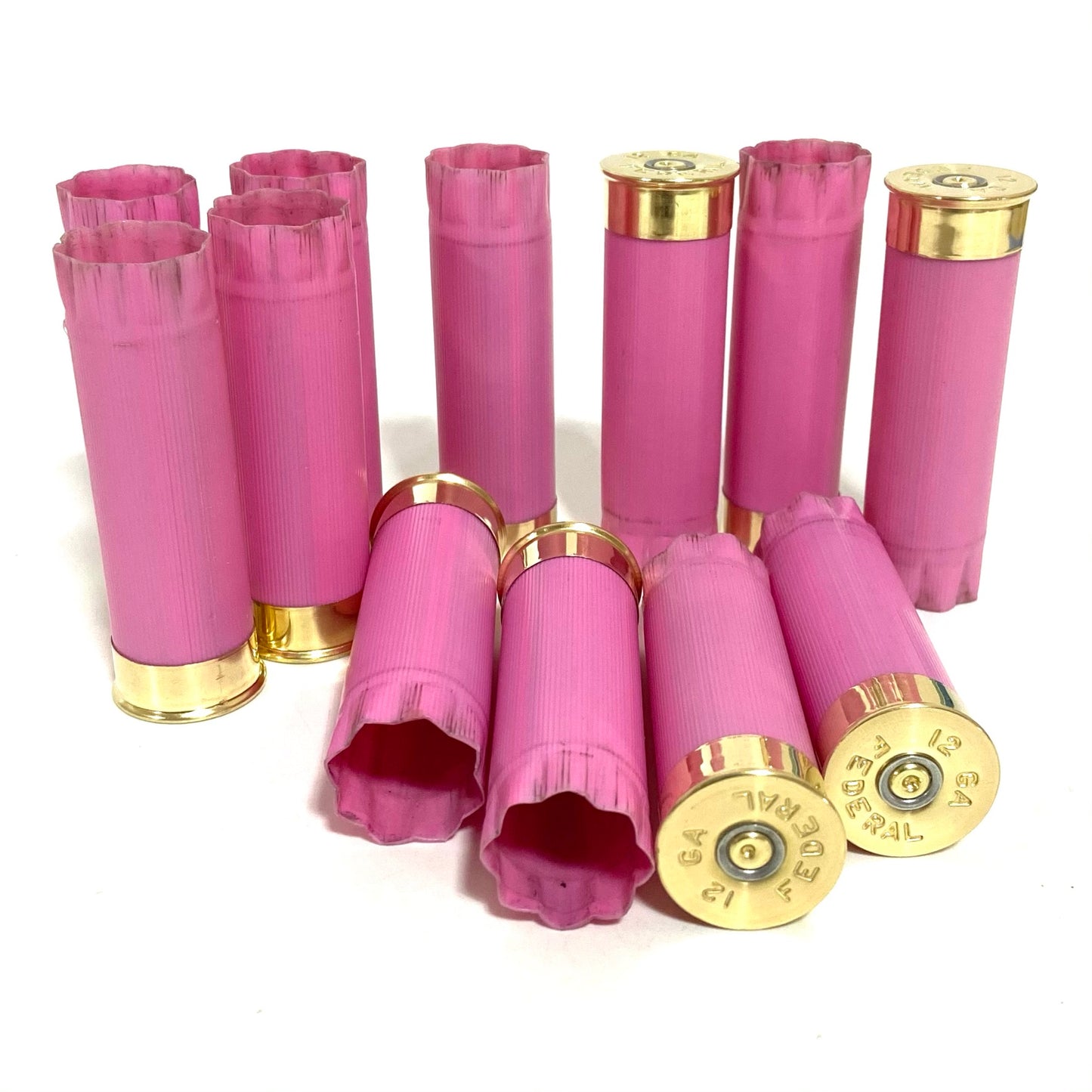 Pink Blank Empty Shotgun Shells 12 Gauge Hulls DIY Boutonniere Wedding Crafts | 12 Pcs | FREE SHIPPING