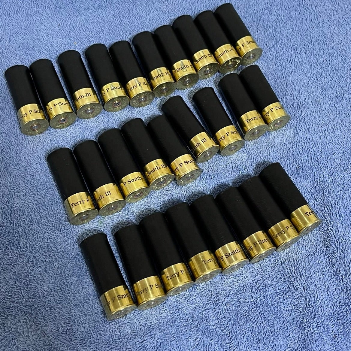 Engraved 24 Blank Black Clever Hand Polished Empty Shotgun Shells 12 Gauge No Markings On Hulls