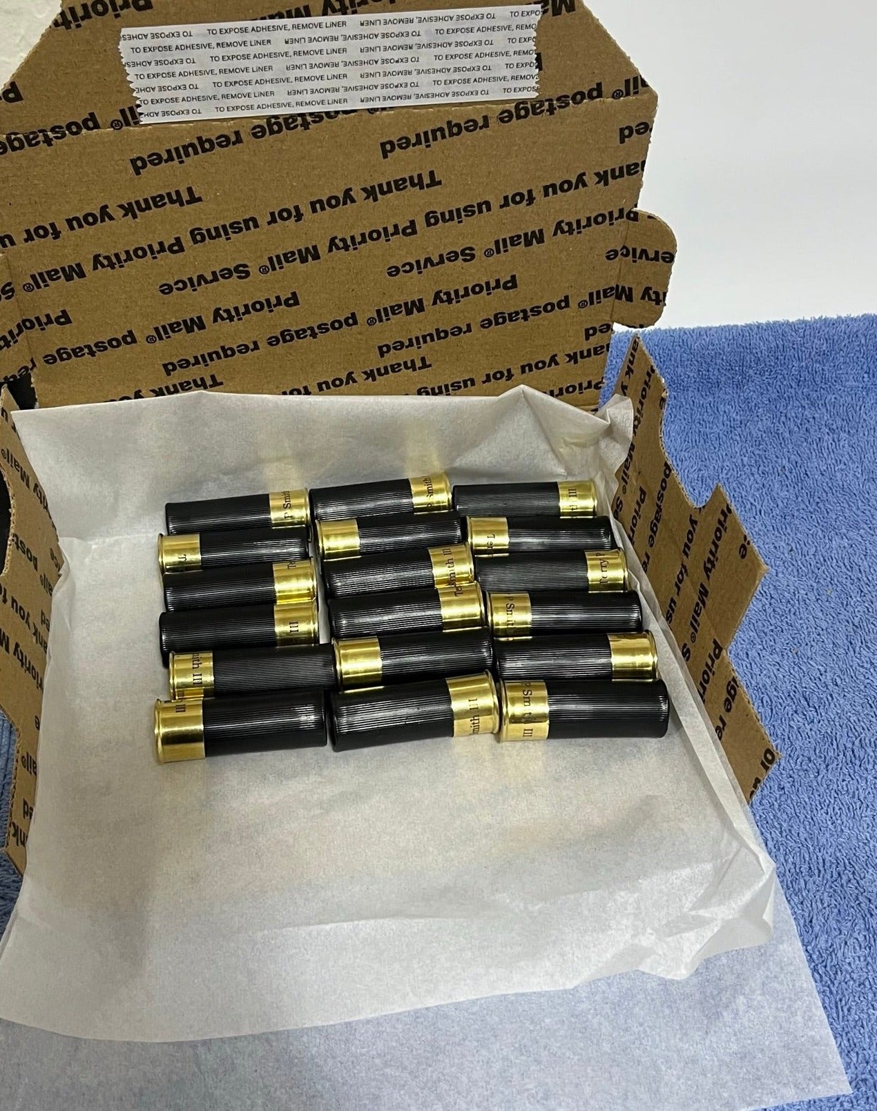 Engraved 24 Blank Black Clever Hand Polished Empty Shotgun Shells 12 Gauge No Markings On Hulls