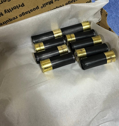 Engraved 24 Blank Black Clever Hand Polished Empty Shotgun Shells 12 Gauge No Markings On Hulls
