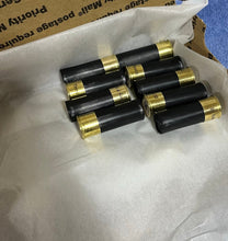 Load image into Gallery viewer, Engraved 24 Blank Black Clever Hand Polished Empty Shotgun Shells 12 Gauge No Markings On Hulls
