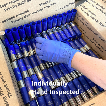 RIO Blue Shotgun Shells Empty 12 Gauge Hulls Shotshells Spent Fired 12GA High Brass Casings Qty 100 Pcs | FREE SHIPPING