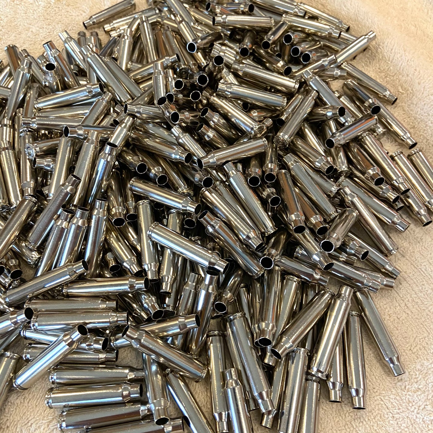 223 Nickel Empty Spent Brass Bullet Casings Used Shells Fired Tumbled Cleaned Polished Qty 65 | FREE SHIPPING