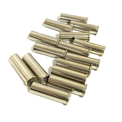357 Winchester Mag Empty Nickel Shell Casings Used Spent Ammo Cartridges Silver Bullet Jewelry Qty 5 Pcs - Free Shipping