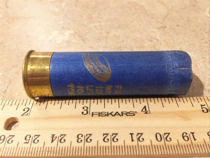 Blue Paper Shotgun Shells 12 Gauge Empty Used Cardboard Hulls Shotshells Spent Casings Fired DIY Ammo Crafts Vintage - Qty 10 Pcs