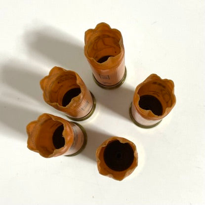 Star Crimped Orange Shotgun Shells Empty Hulls 