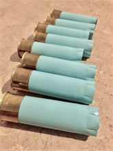 Load image into Gallery viewer, Powder Light Blue Empty Shotgun Shells 12 Gauge 12GA Hulls Used 
