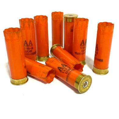 Orange Shotgun Shells Empty 12GA Hulls Once Fired 12 Gauge Spent Shot Gun Casings DIY Ammo Crafts
