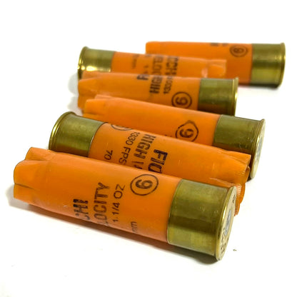 Orange Used 12 Gauge Shotgun Shells