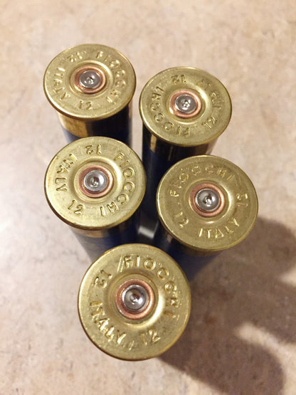 Blue Paper Shotgun Shells 12 Gauge Empty Used Cardboard Hulls Shotshells Spent Casings Fired DIY Ammo Crafts Vintage - Qty 10 Pcs