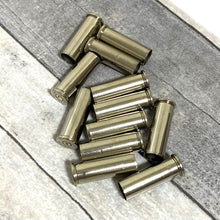 Load image into Gallery viewer, Polished Brass Casings 38 Special Nickel Plated
