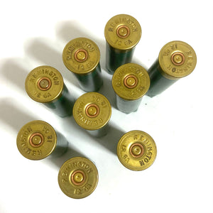Empty Remington Green Shotgun Shells Gold Headstamps