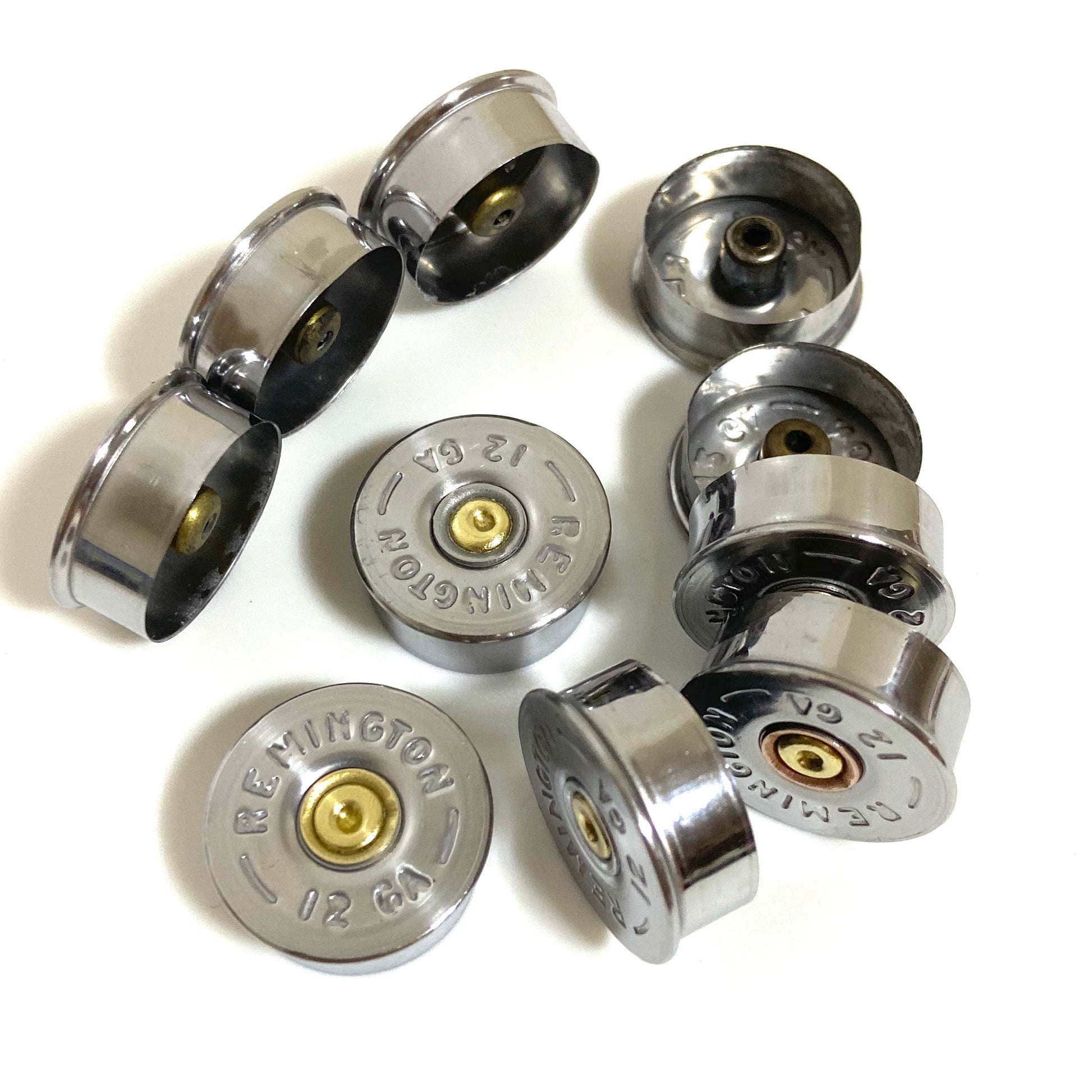Hand Polished Remington Steel Silver Headstamps