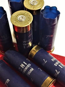 Navy Blue Fiocchi Empty Shotgun Shells 12 Gauge Dark Blue Used Hulls Shotshells 12GA Shot Gun Casings DIY Ammo Crafts 10 Pcs | Free Shipping