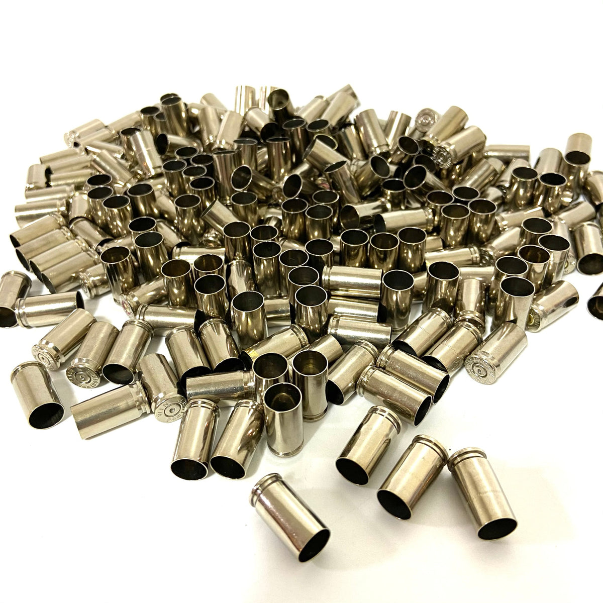 Nickel Empty Brass Shells 9MM Used Bullet Casings 9X19 Luger Cleaned ...