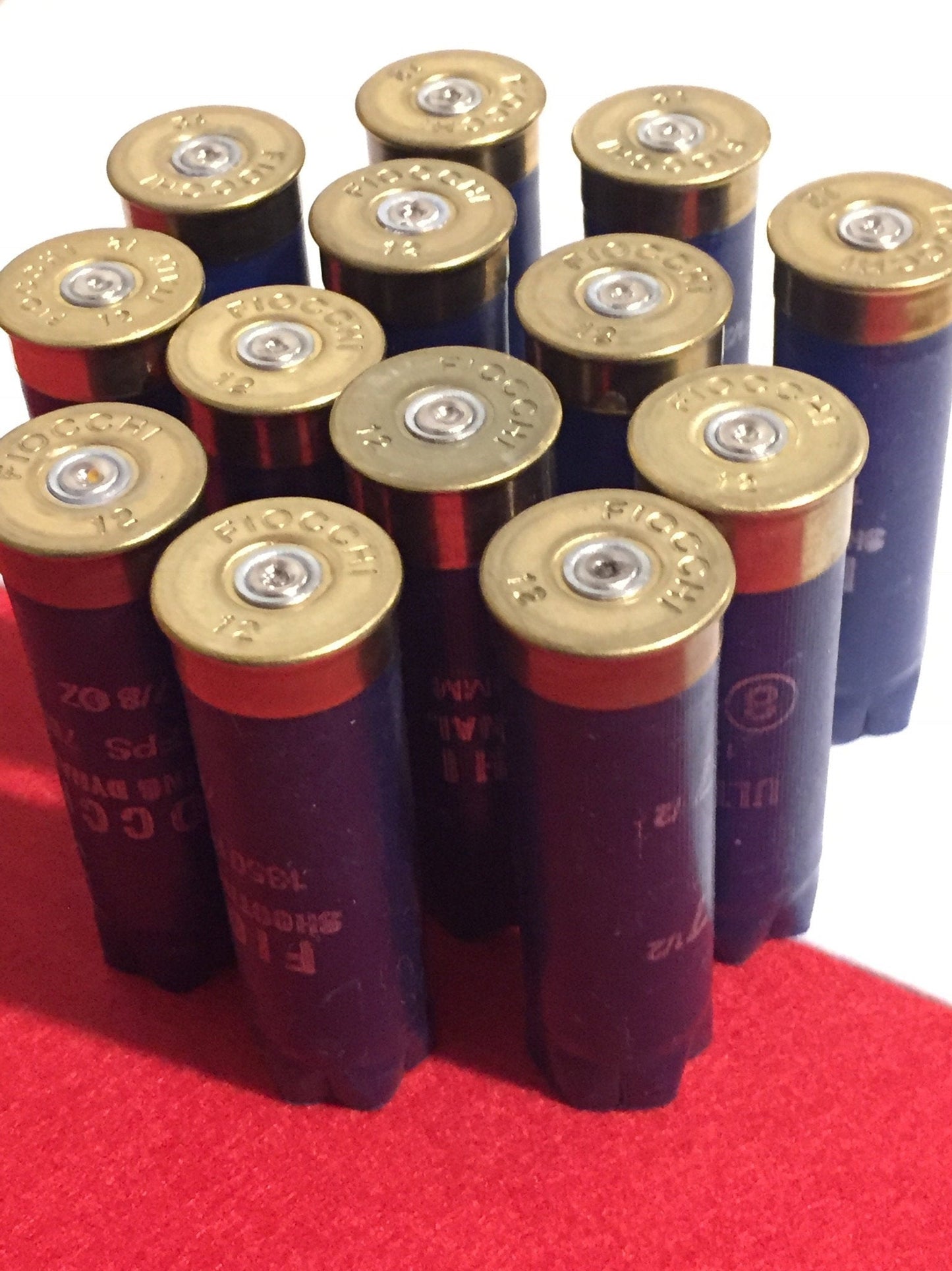 Navy Blue Fiocchi Empty Shotgun Shells 12 Gauge Dark Blue Used Hulls Shotshells 12GA Shot Gun Casings DIY Ammo Crafts 10 Pcs | Free Shipping