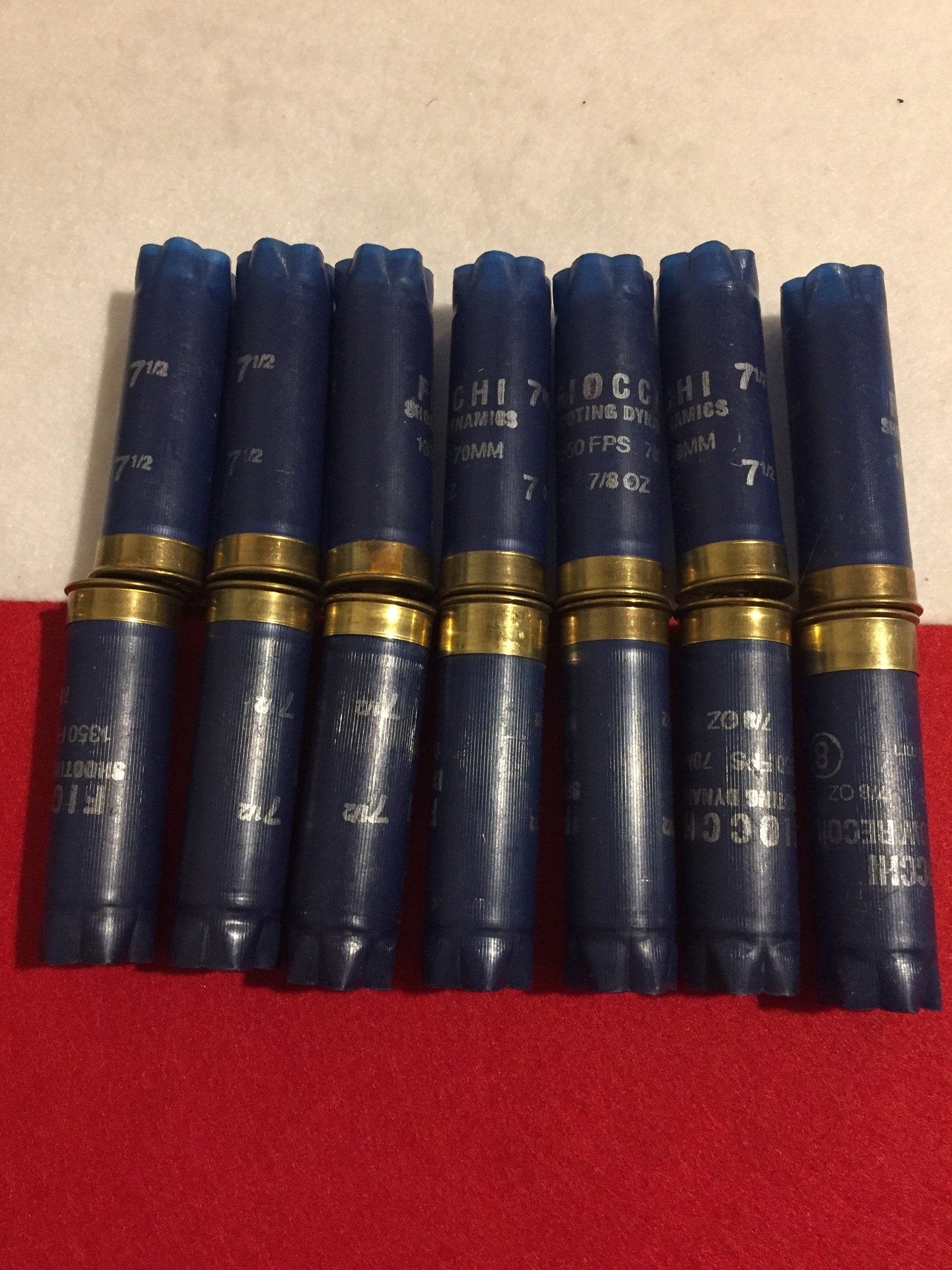 Navy Blue Fiocchi Empty Shotgun Shells 12 Gauge Dark Blue Used Hulls S –