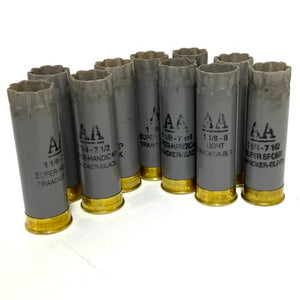Winchester AA Light Gray Shotgun Shells 12 Gauge Empty Hulls Spent Casings Used Fired Cartridges Qty 12 Pcs