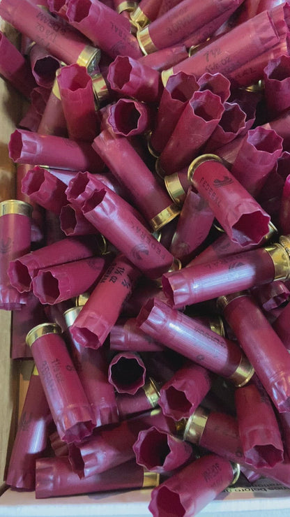 Dark Red Federal Used Empty 12 Gauge Shotgun Shells Shotshells Spent Hulls Fired 12GA Casings Huge Lot 450 Pcs - FREE SHIPPING