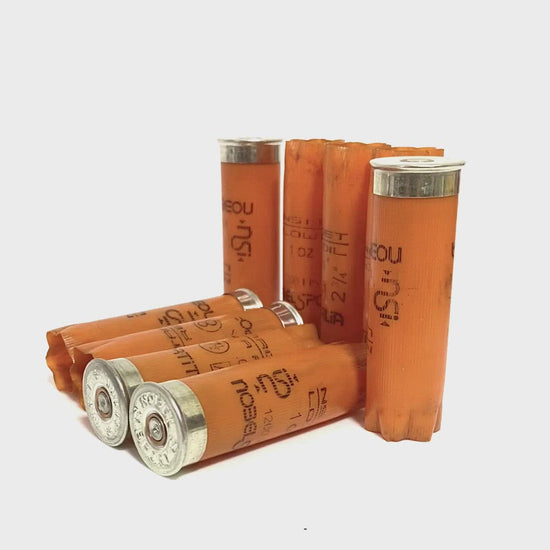 100 Orange Empty Shotgun Shells 12 Gauge Shotshells Spent Hulls Federal Cartridges Fired Casings 12GA 2 3/4 Shot Gun Shells FREE SHIPPING