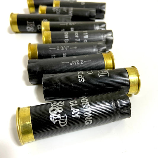 Black Empty Shotgun Shells 12 Gauge Hulls Shotshells 12GA Shot Gun Ammo Casings Unique Headstamps DIY Boutonniere Bullet Earring Jewelry Crafts 10 Pcs FREE SHIPPING