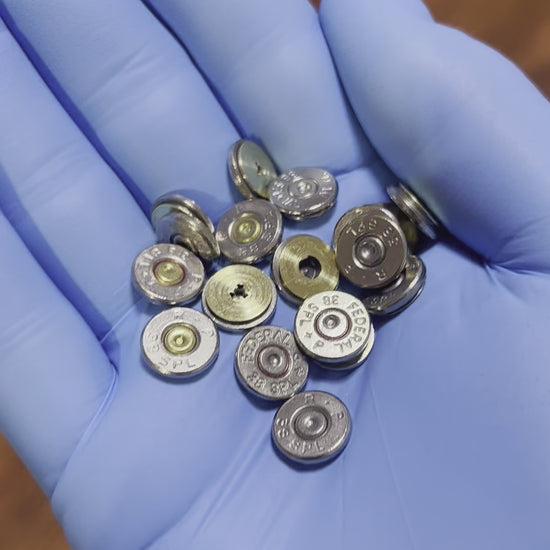 38 Spl Polished Nickel Thin Cut Bullet Slices
