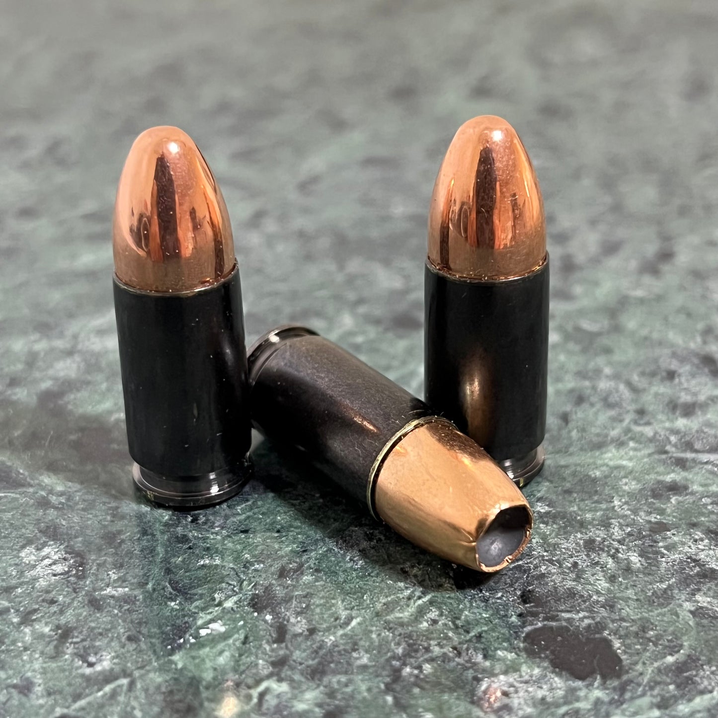 Dummy 9MM 9x19 Luger Black Casings With New Bullet | Qty 3