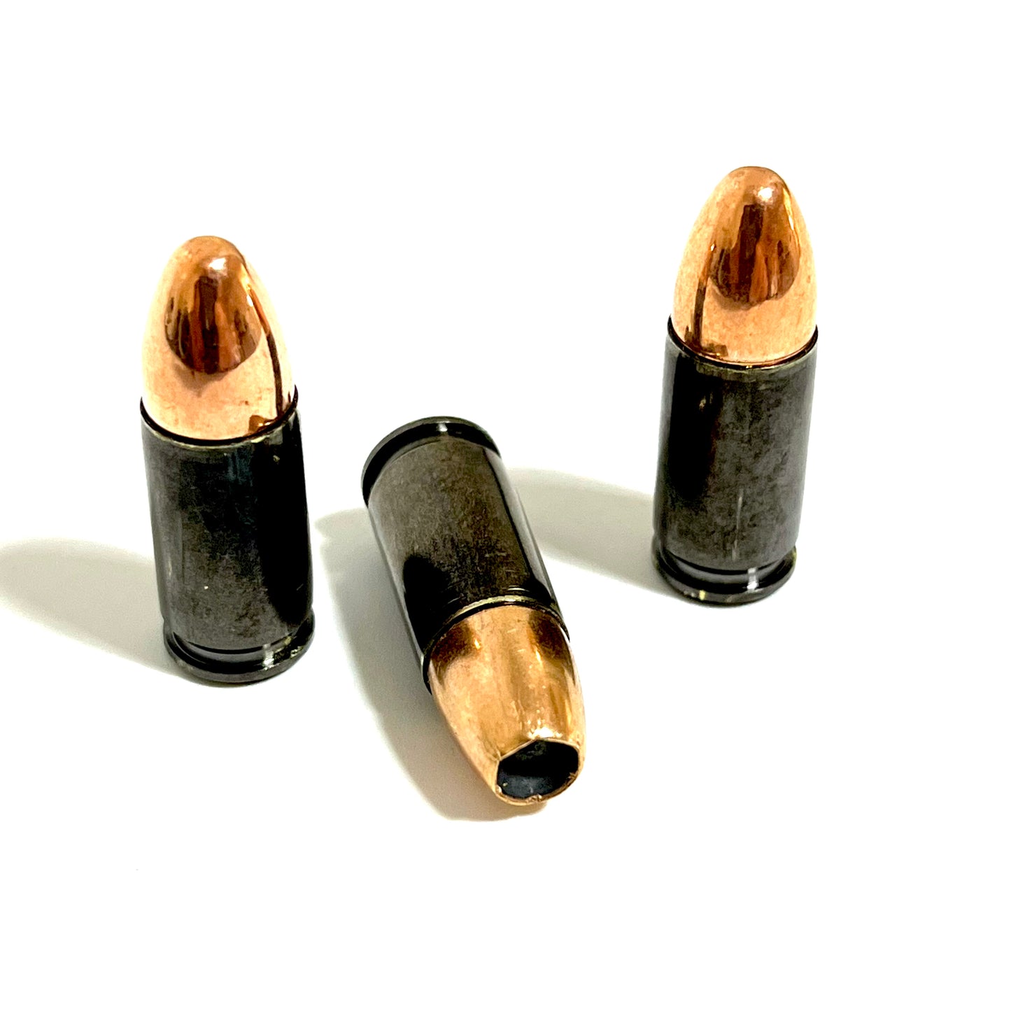 Dummy 9MM 9x19 Luger Black Casings With New Bullet | Qty 3