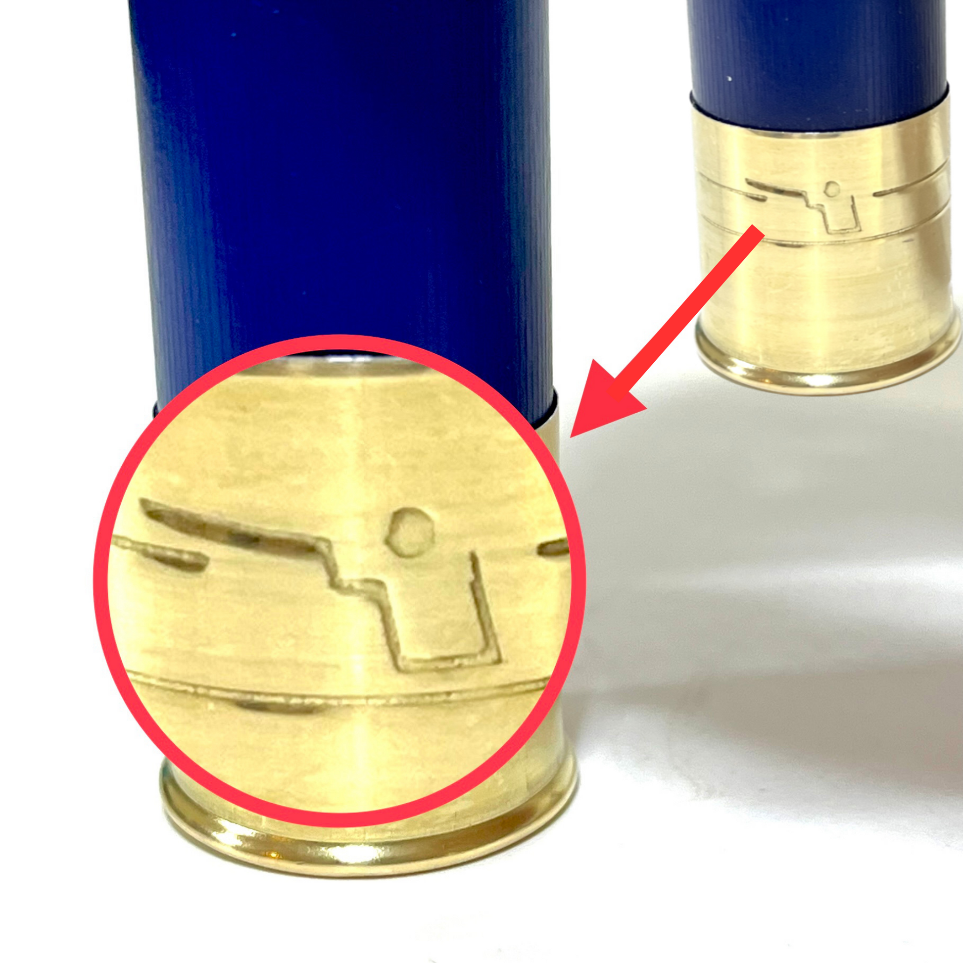Trap Shooter On Shotgun Shell Brass.