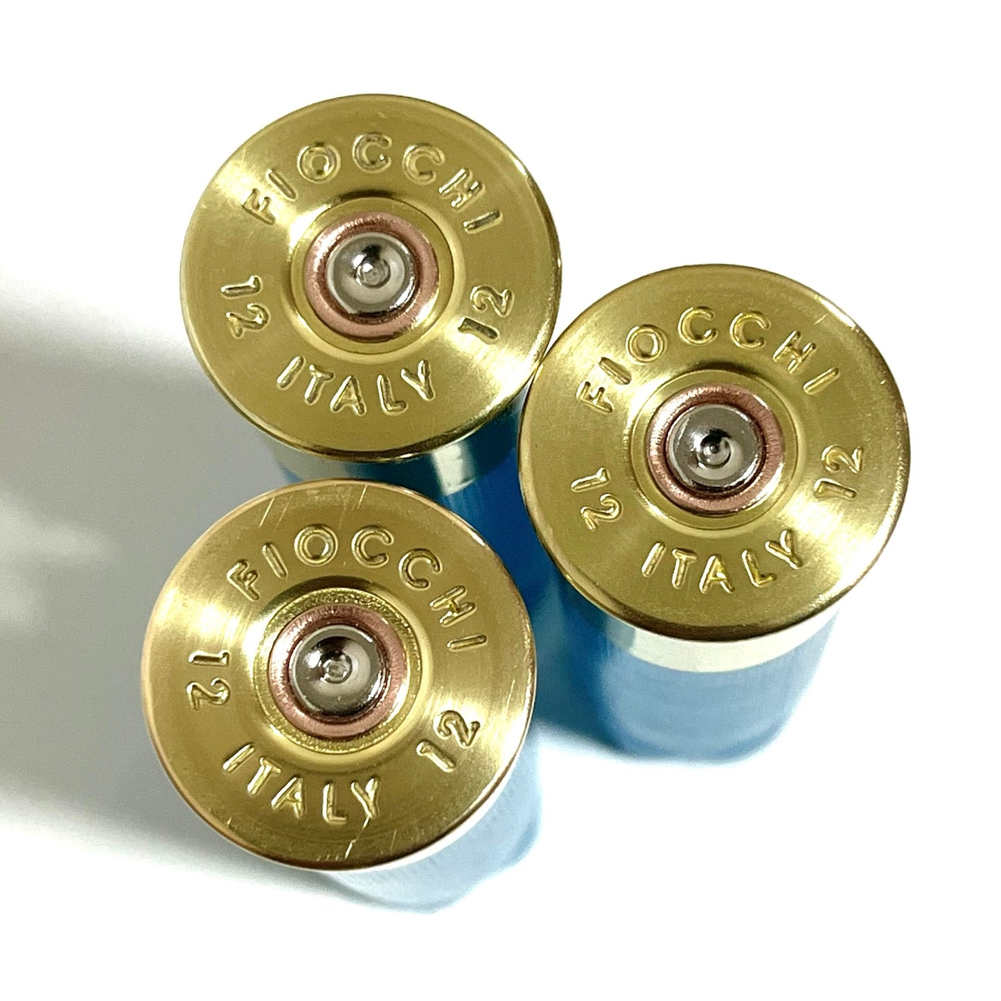 Light Blue Shotgun Shells | 12 Gauge Blank Hulls, High Brass | Qty 8