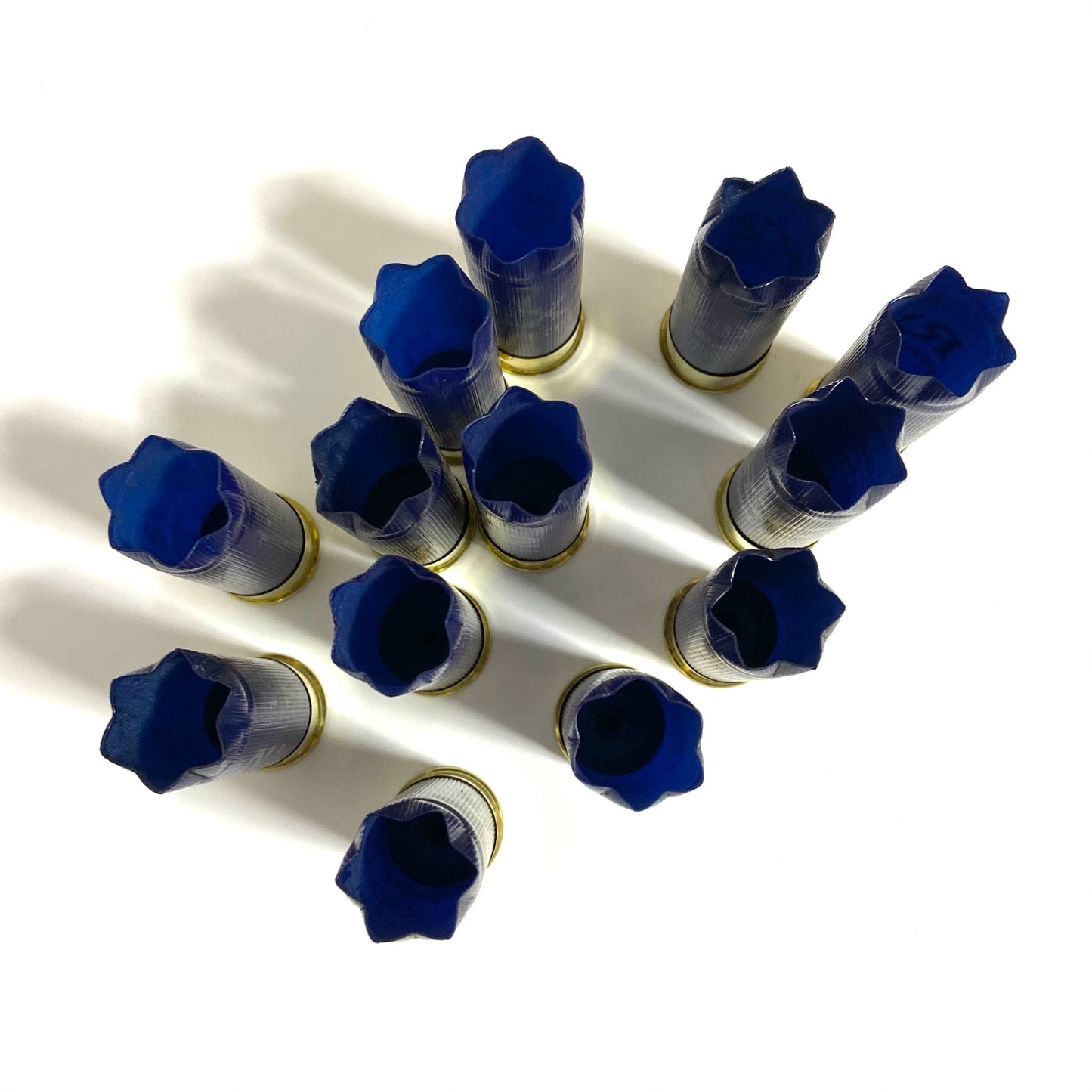 Star Crimped Navy Blue Shotgun Shells Empty Hulls Used Fired