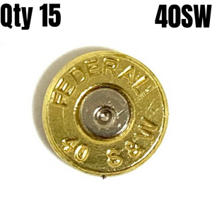 40 Smith & Wesson Thin Cut Bullet Slices Polished Qty 15 | FREE SHIPPING