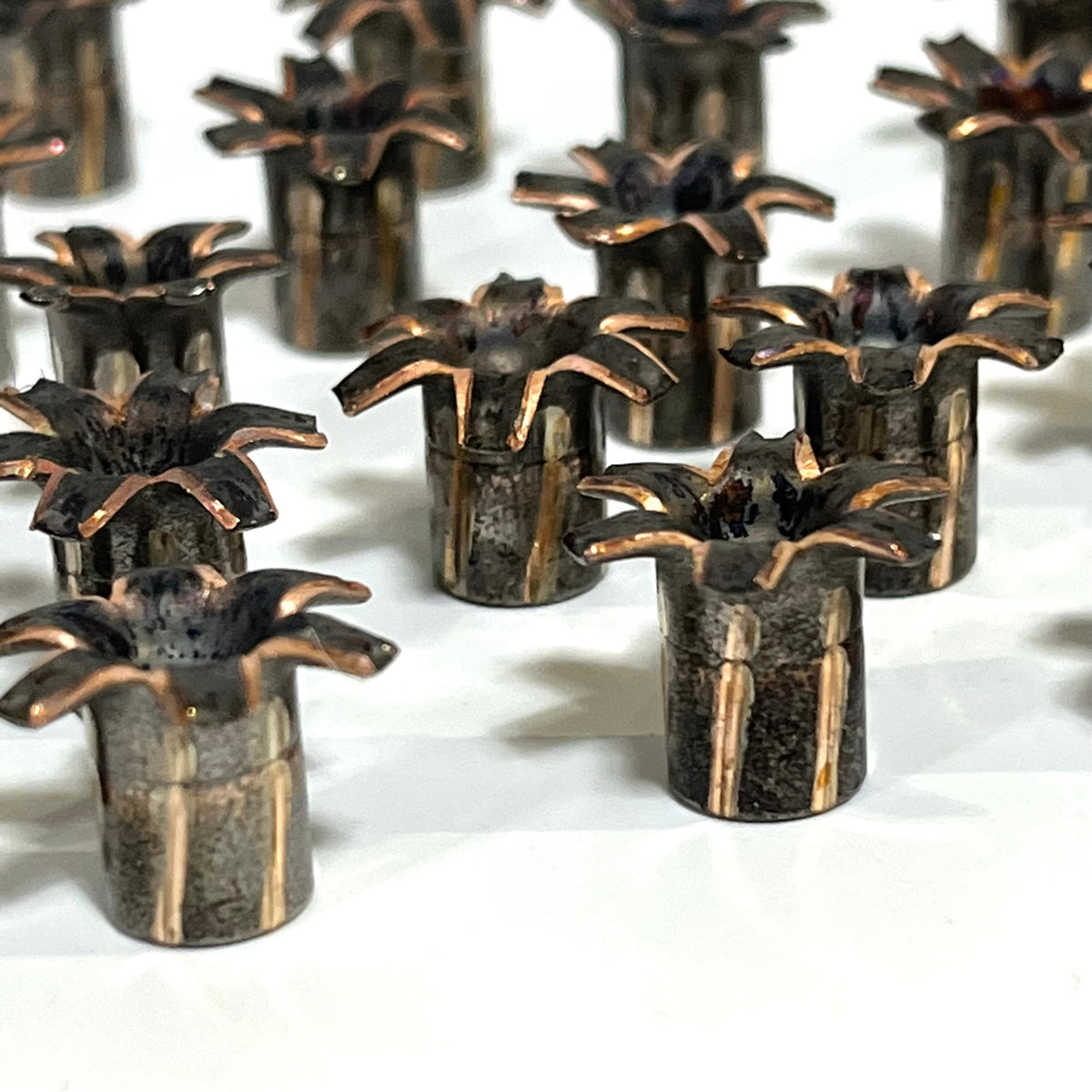 9MM Bullet Flowers Fired Bullets Black Copper Qty 3 Pcs