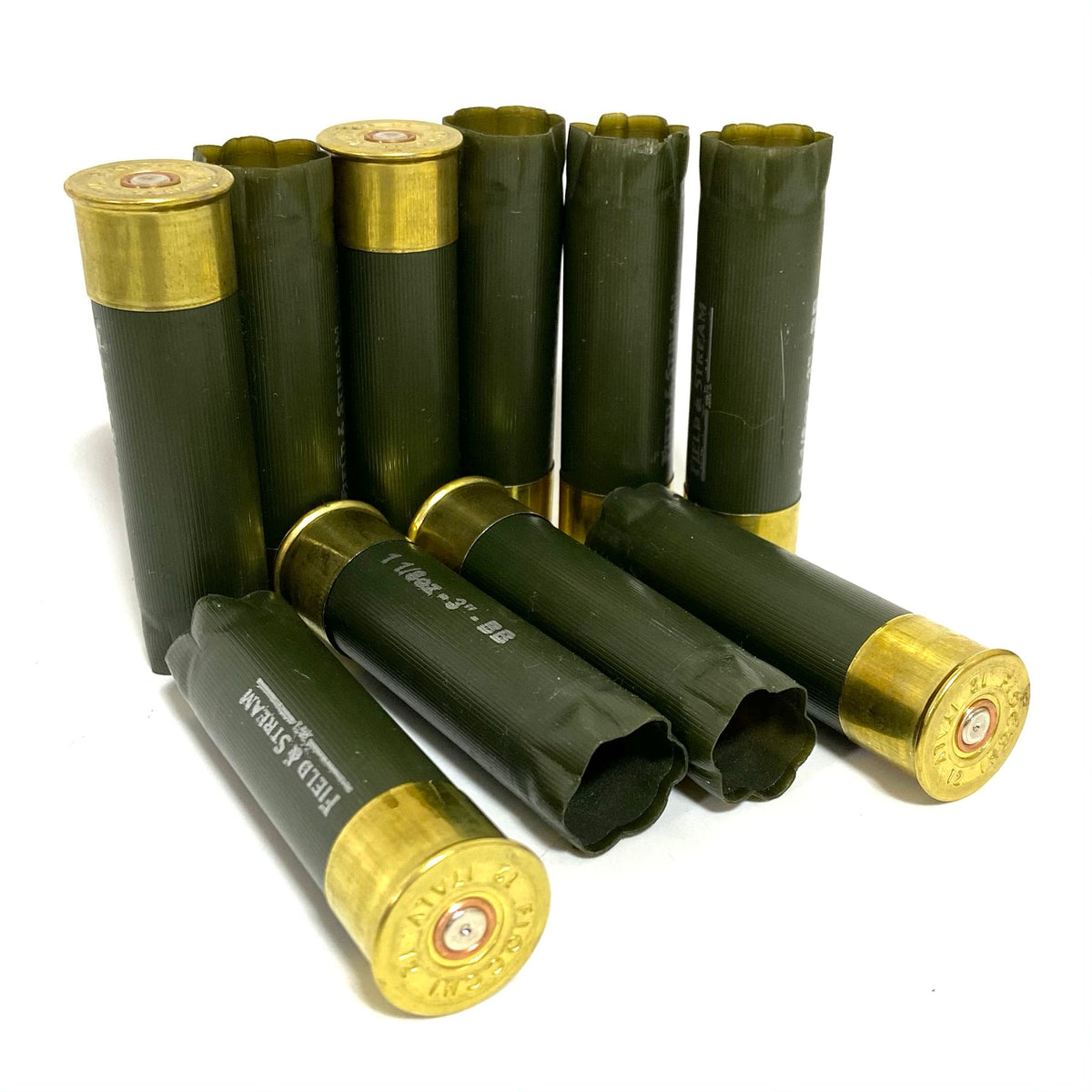 Green Empty Used Shotgun Shells 12 Gauge 12GA High Brass Hulls Qty 10 FREE SHIPPING