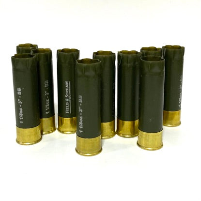 Diy Shotgun Shell Boutonnieres Green With Gold Bottom Brass