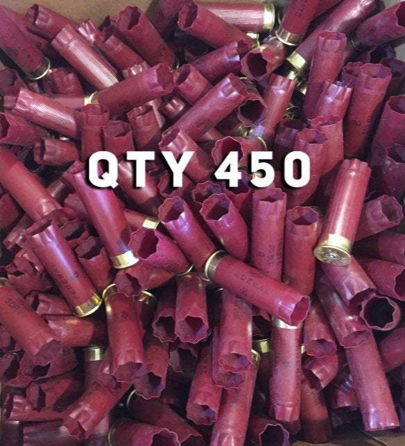 Dark Red Federal Used Empty 12 Gauge Shotgun Shells Shotshells Spent Hulls Fired 12GA Casings Huge Lot 460 Pcs