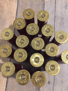 Dark Red Federal Used Empty 12 Gauge Shotgun Shells Shotshells Spent Hulls Fired 12GA Gold Headstamps