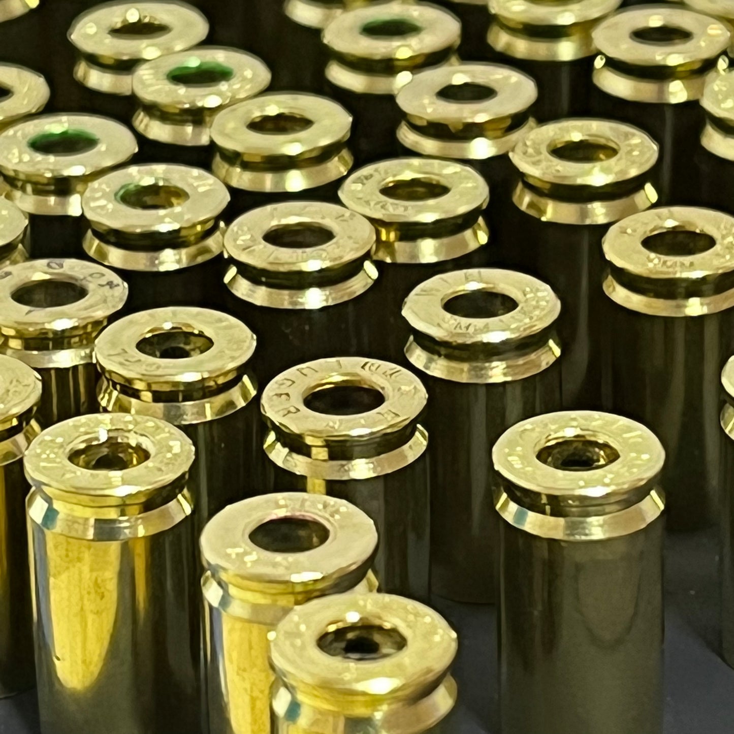 Deprimed Brass Shells 9MM Used Bullet Casings 9X19 Luger Once Fired Polished DIY Bullet Jewelry Craft Supplies 100 Pieces
