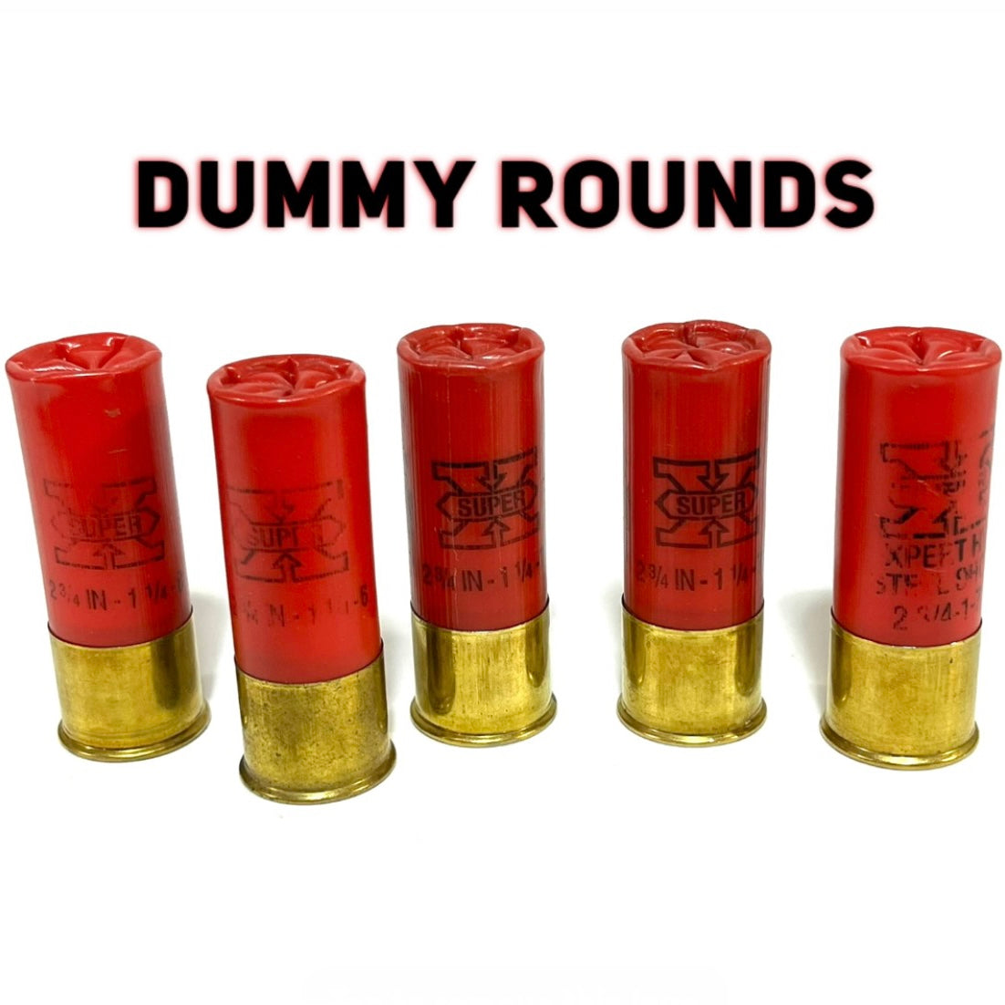 12 Gauge Red Dummy Ammo Rounds Shotgun Shells