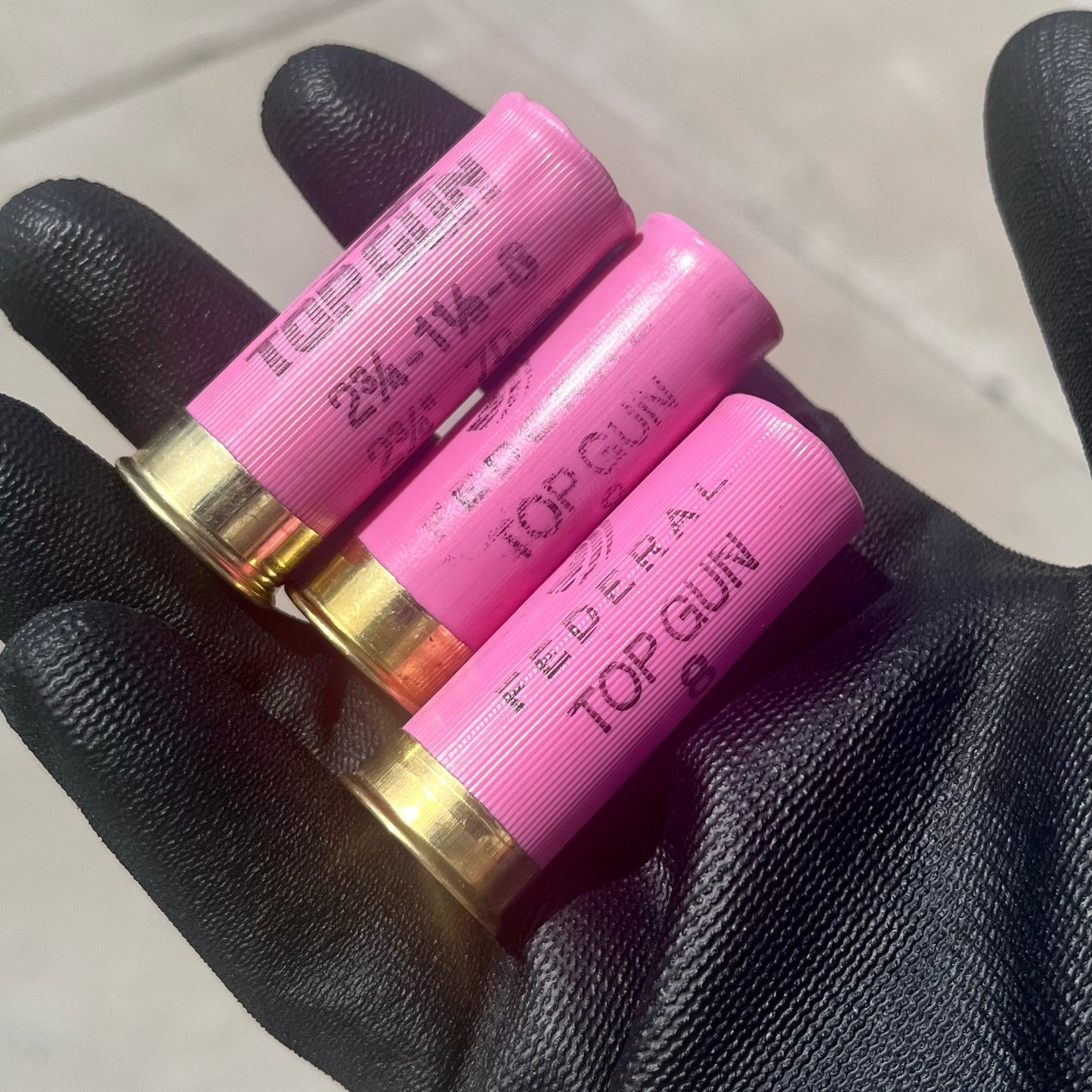 empty shotgun hulls pink