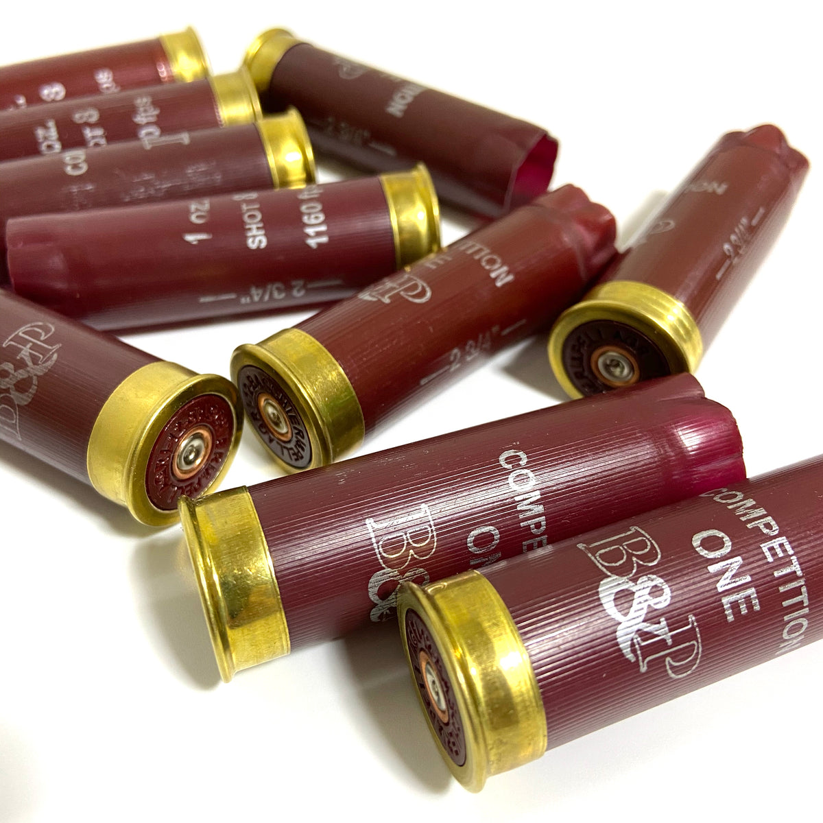 Dark Red Burgundy Maroon 12 Gauge Shotgun Shells Empty