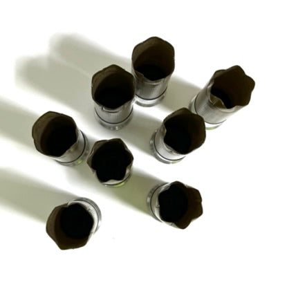 Gold Shotgun Shells | 12 Gauge Blank Hulls, Silver Bottom | Qty 8