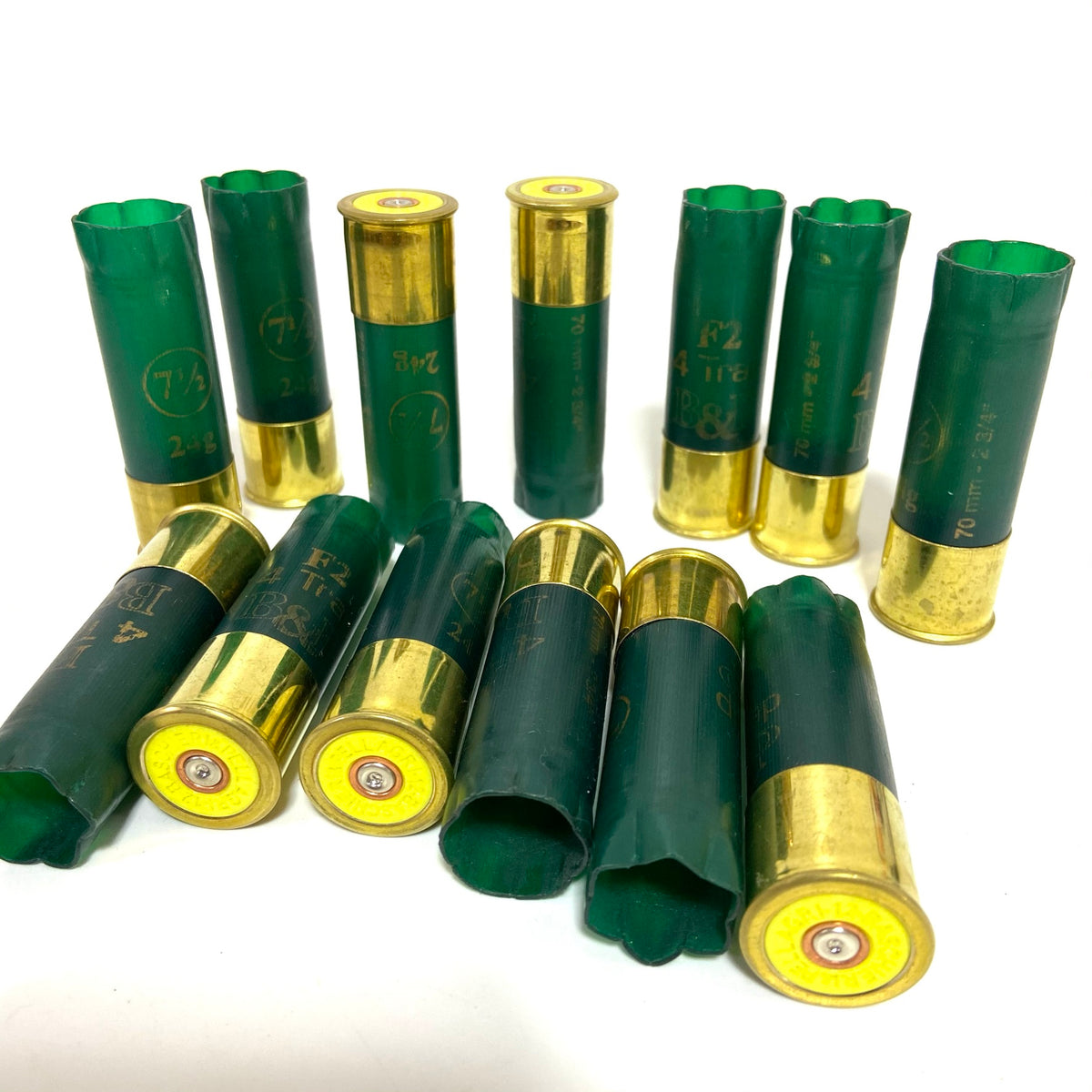 Empty Green Italian Shotgun Shells