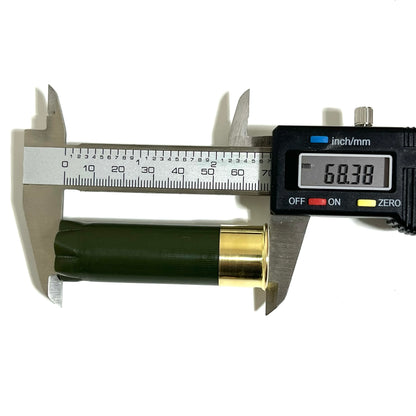 Green Shotgun Shells — Unmarked, High Brass (Qty 8)